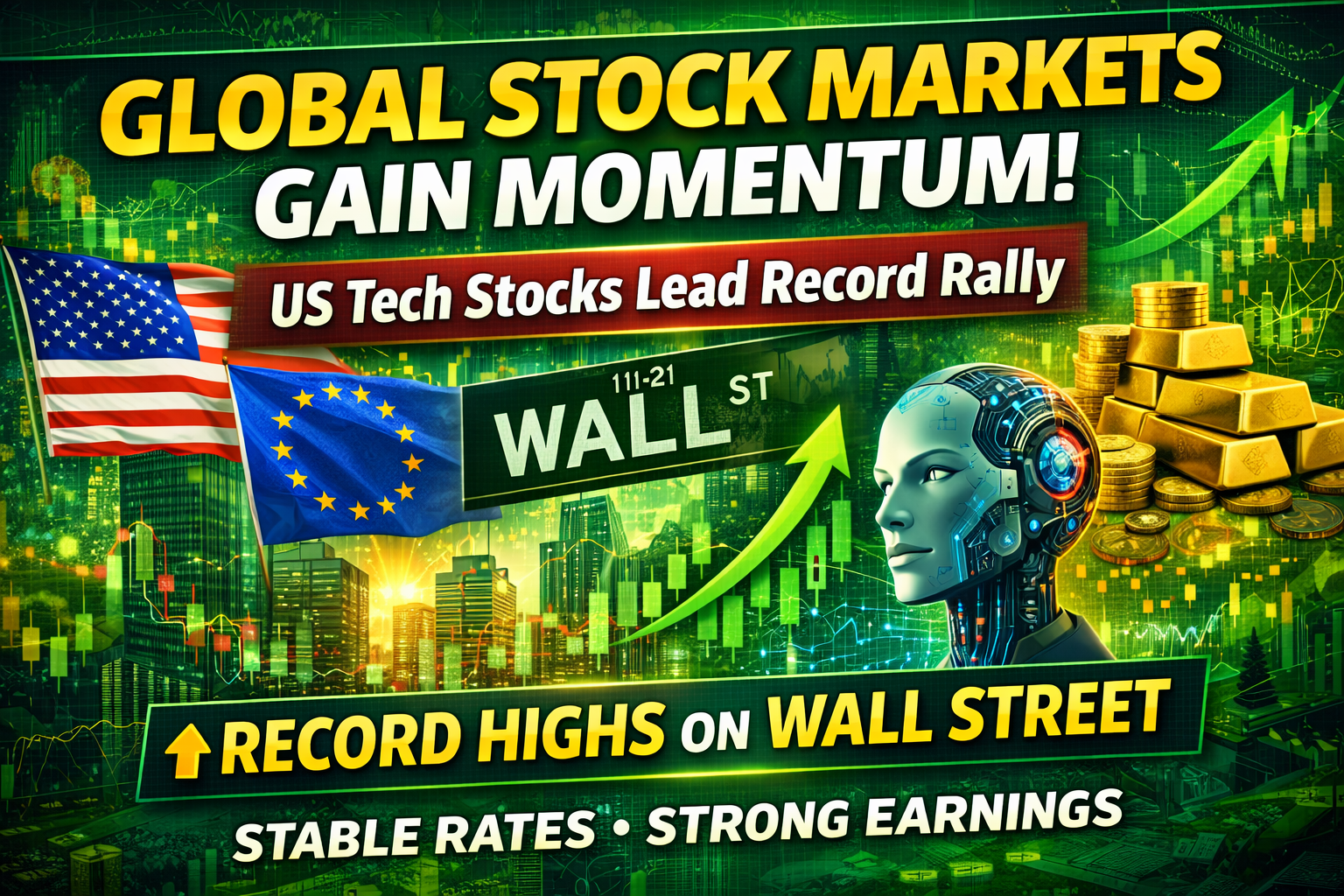 Global Stock Markets Gain Momentum as US Tech Stocks Lead Record Rally todaynews360.in