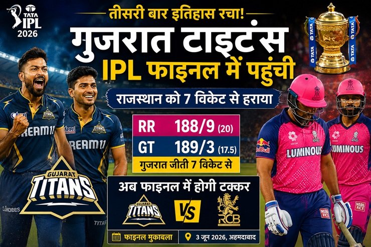 IPL फाइनल में पहुंची गुजरात IPL Final Gujrat