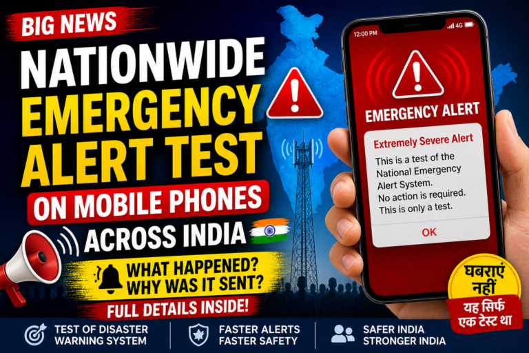 Millions Shocked as Emergency Warning Hits Phones Across India todaynews360.in
