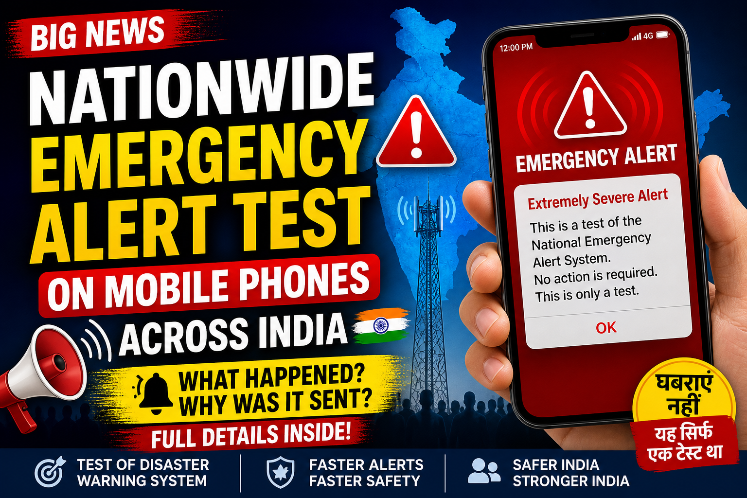 Millions Shocked as Emergency Warning Hits Phones Across India todaynews360.in