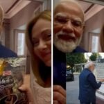मोदी, मेलोनी और मेलोडी Modi Meloni and Melody travel in car