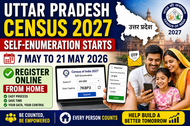 Uttar Pradesh Census 2027 Begins Online Self Enumeration Starts todaynews.in