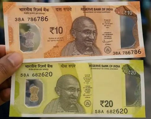 Plastic Notes Rs 10 Notes Rs 20 Notes